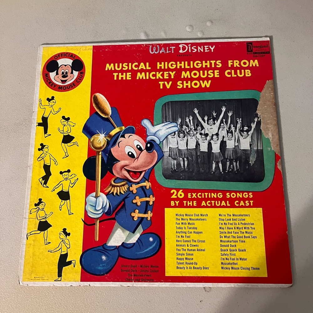 Disney’s Musical Highlights from The Mickey Mouse Club Vinyl Album